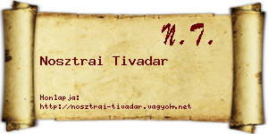 Nosztrai Tivadar névjegykártya